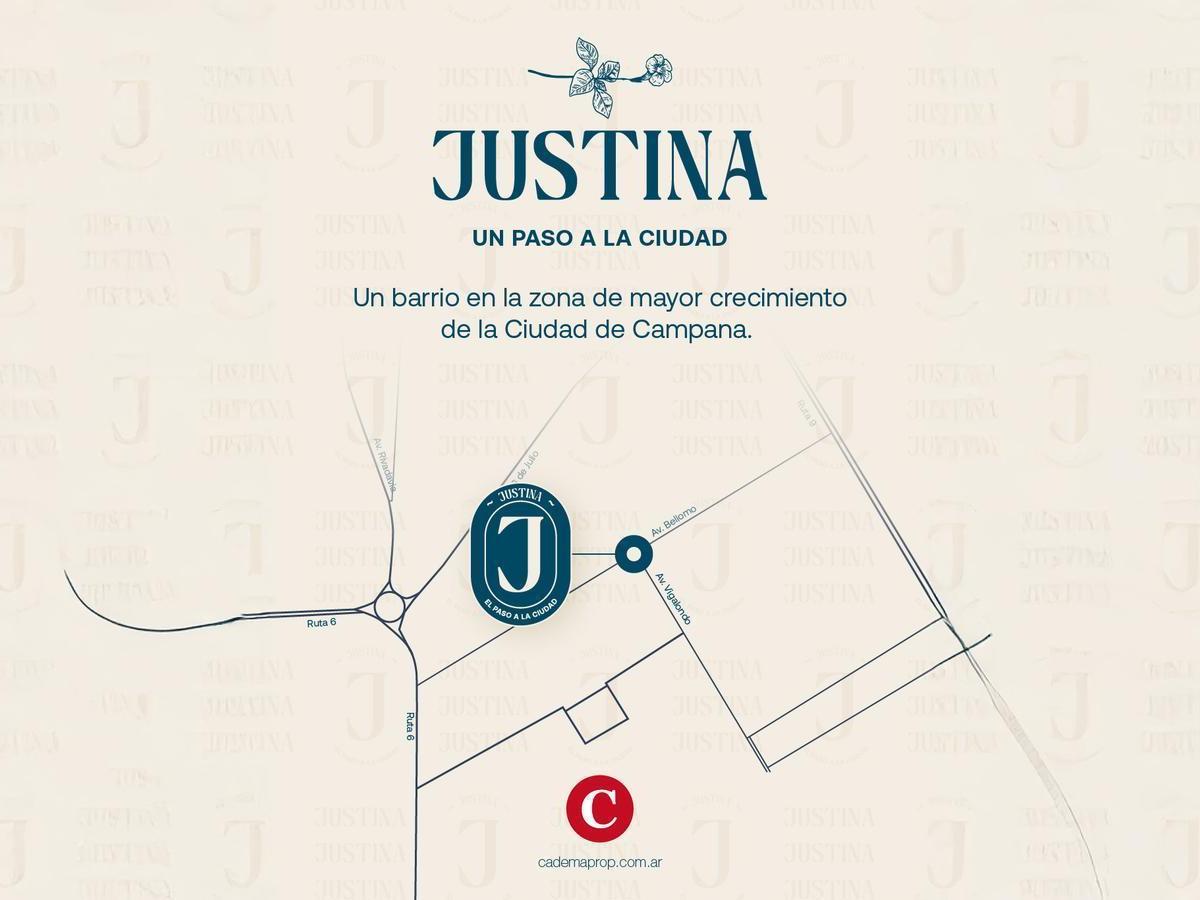 Justina – Un paso a la ciudad. Lotes desde 300 m2
