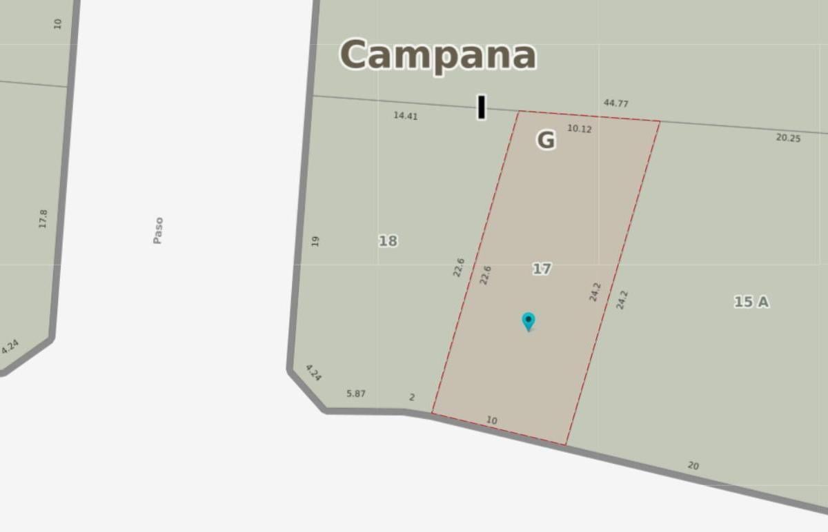 Foto de Terreno en Venta, de 234 m2. Colectora Norte y Paso. Campana, imagen 3