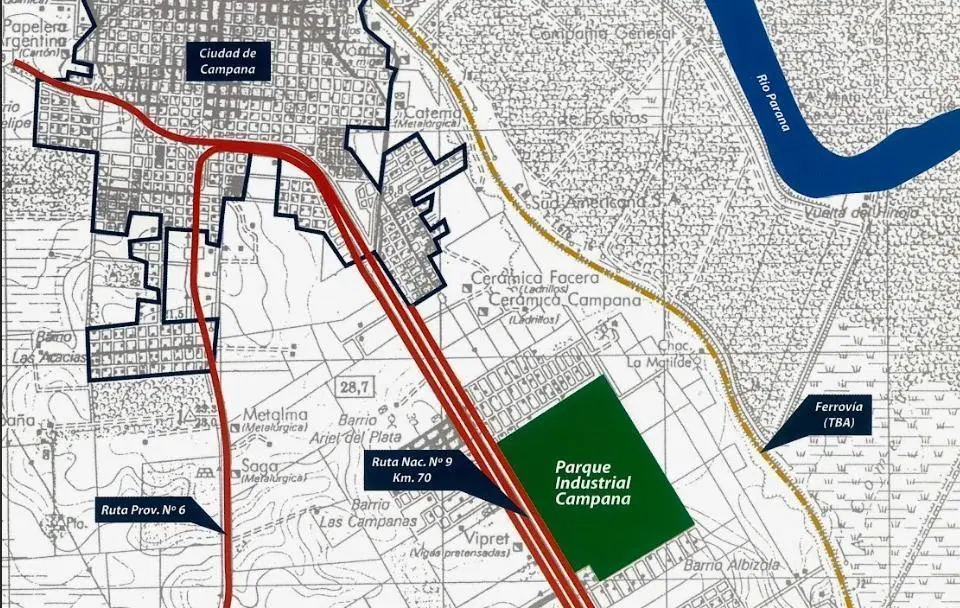 Lote Industrial de 10.508 m2 en Venta en Parque Industrial Campana 2