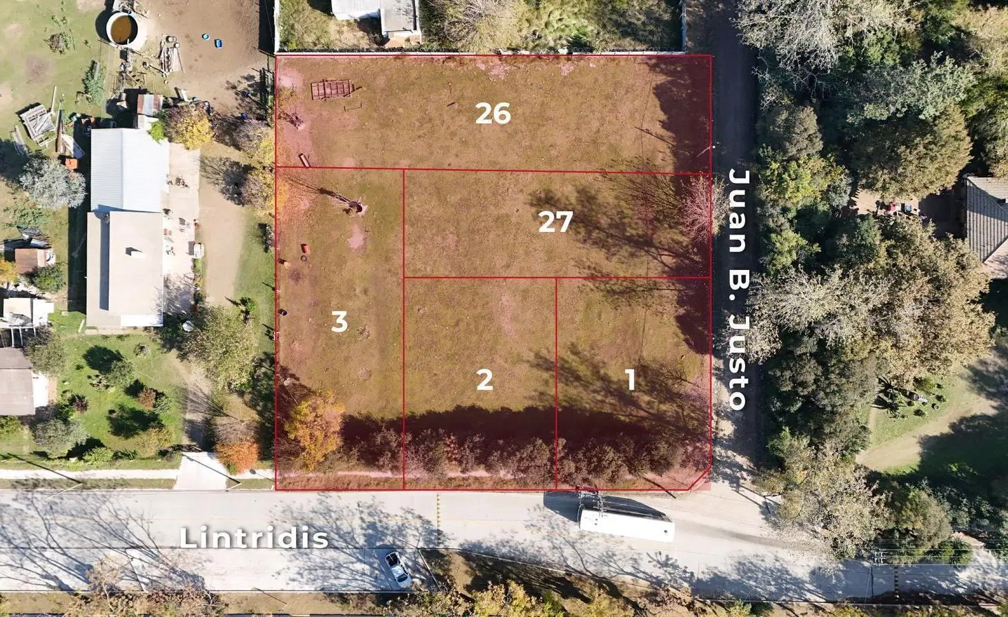 Terrenos en Venta. Sup. de 405m2. Lintridis y Juan B Justo. Ciudad Zarate 1