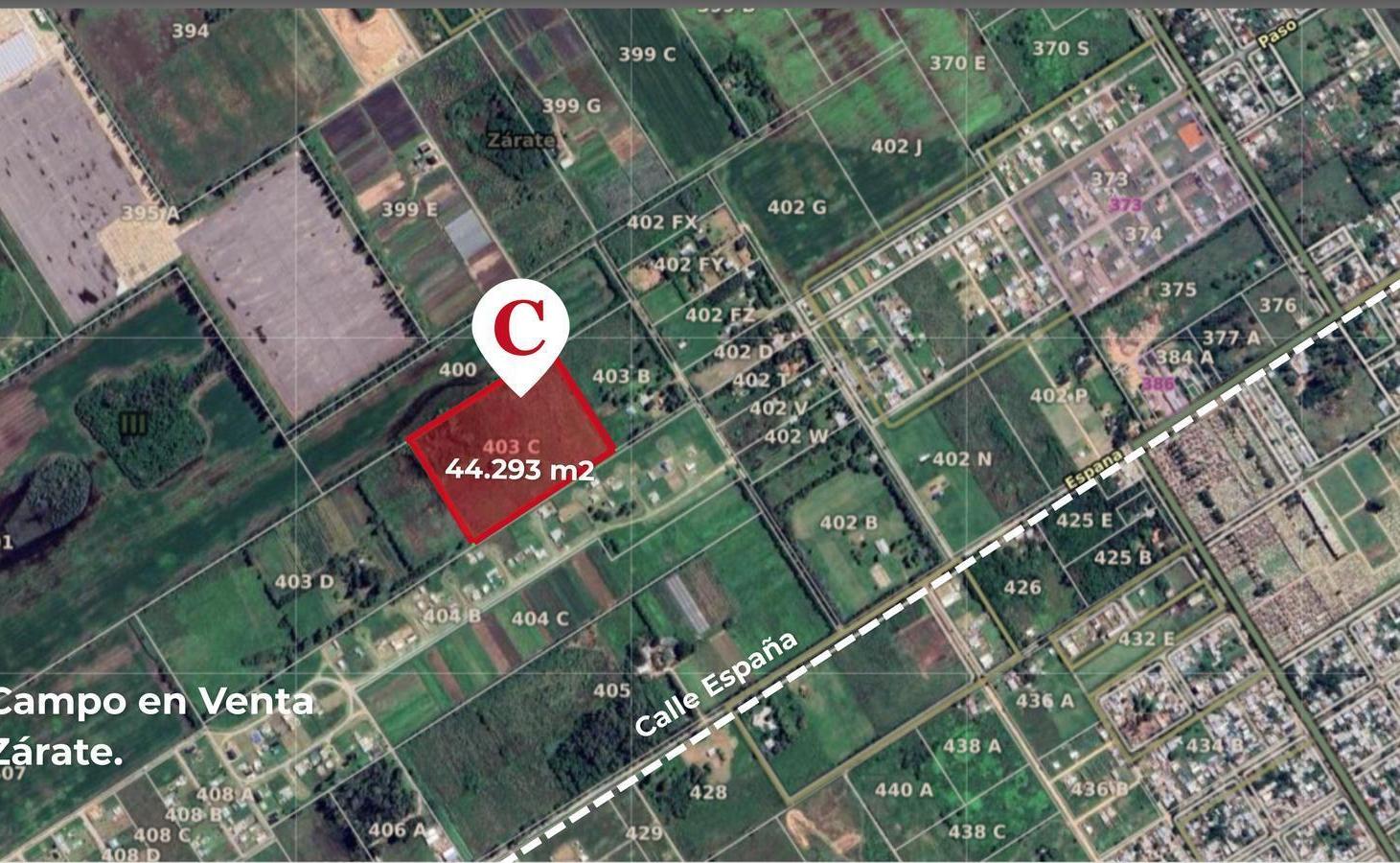 Foto de Campo en Venta. Superficie de 44.293 m2. Importante frente. Con, imagen 2