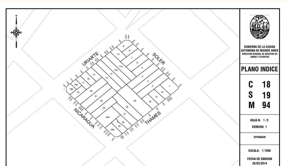 Foto de Único Terreno en Venta Apto Construir Más de 1000 m² en Palermo, imagen 1
