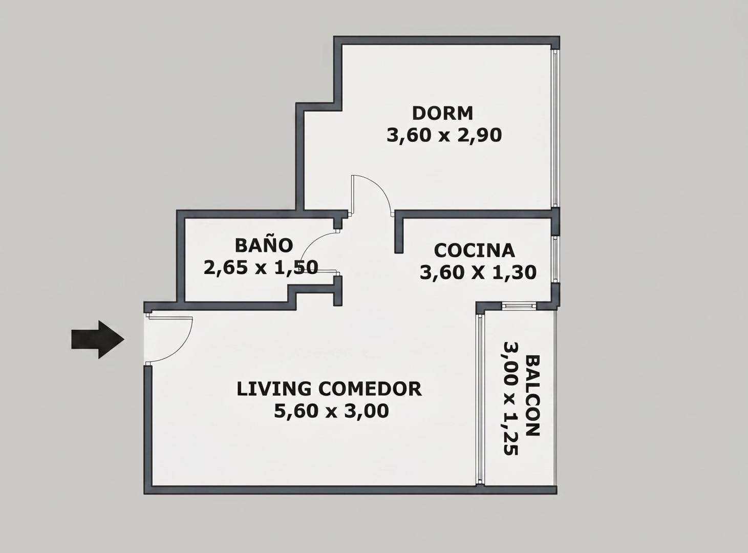 Departamento de 2 Ambientes a estrenar - Todo luz y sol!
