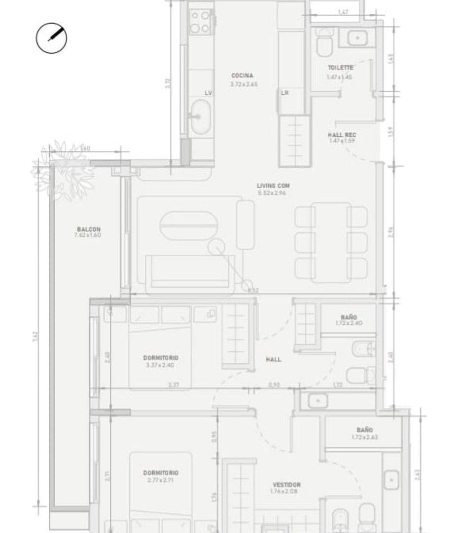Venta departamento 3ambientes Palermo construcción