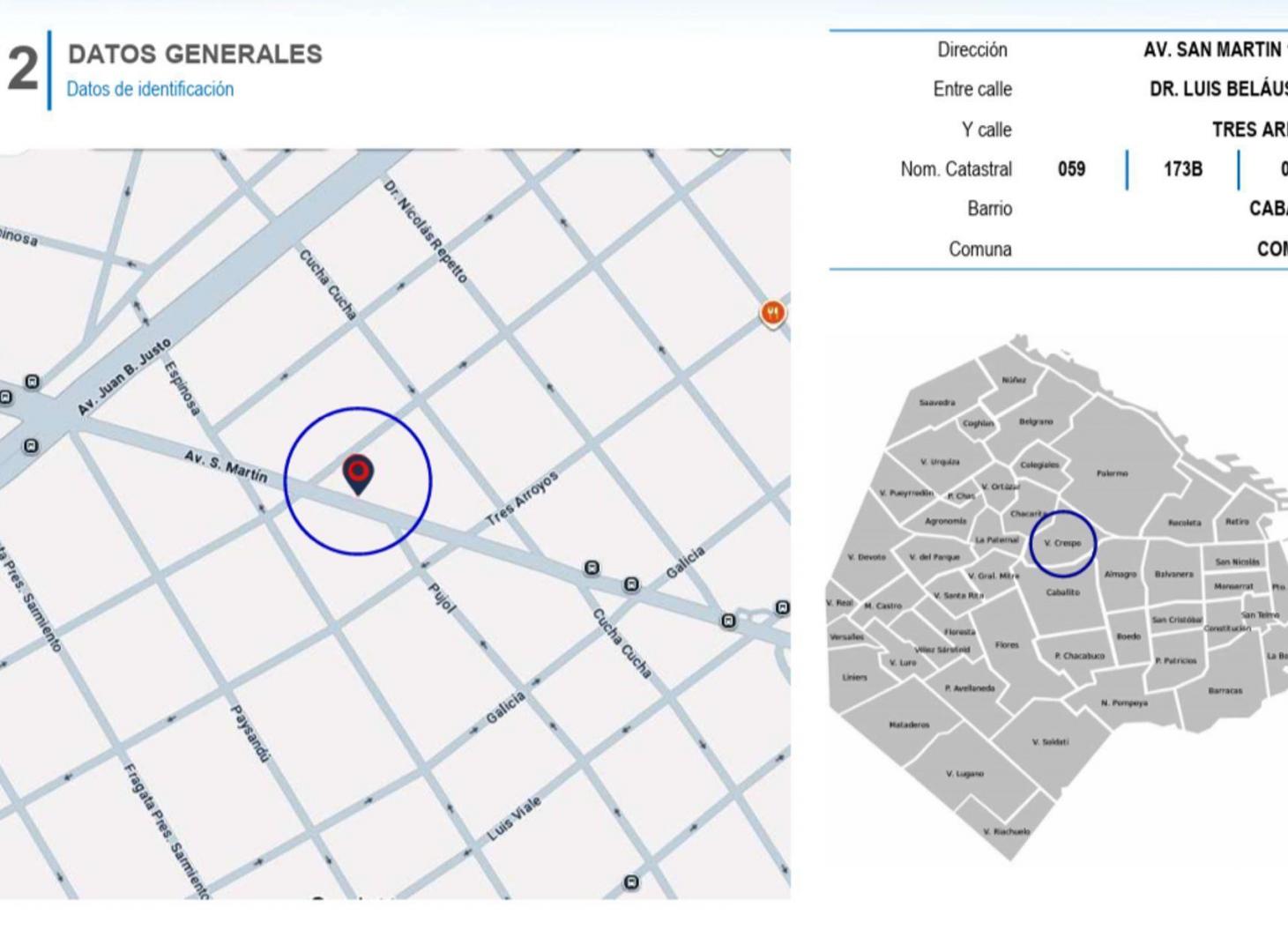 Foto de VENTA LOTE P/ DESARROLLO V. CRESPO SOBRE AVENIDA., imagen 1