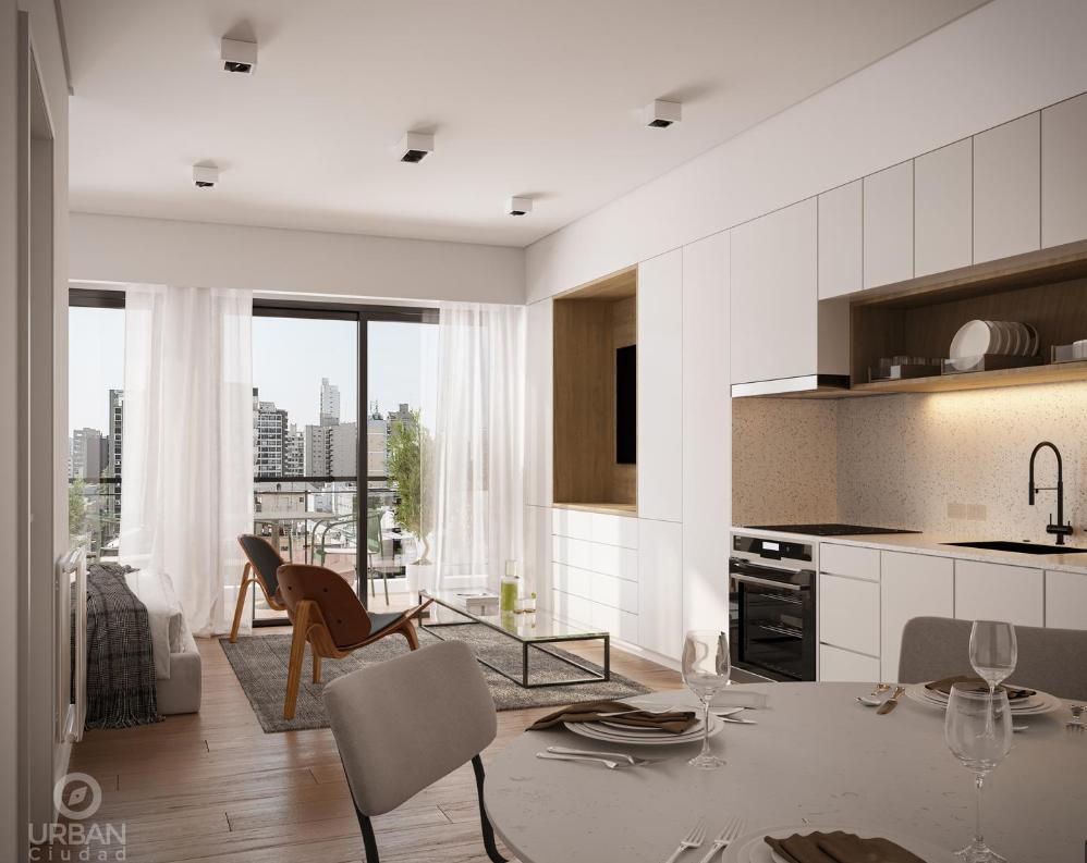 Departamento de un ambiente con balcón en Belgrano
