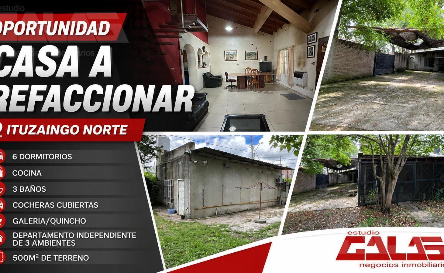 Foto de CASA | 6 AMBIENTES | A REFACCIONAR | GRAN POTENCIAL | COCHERA MÚLTIPLE, imagen 1