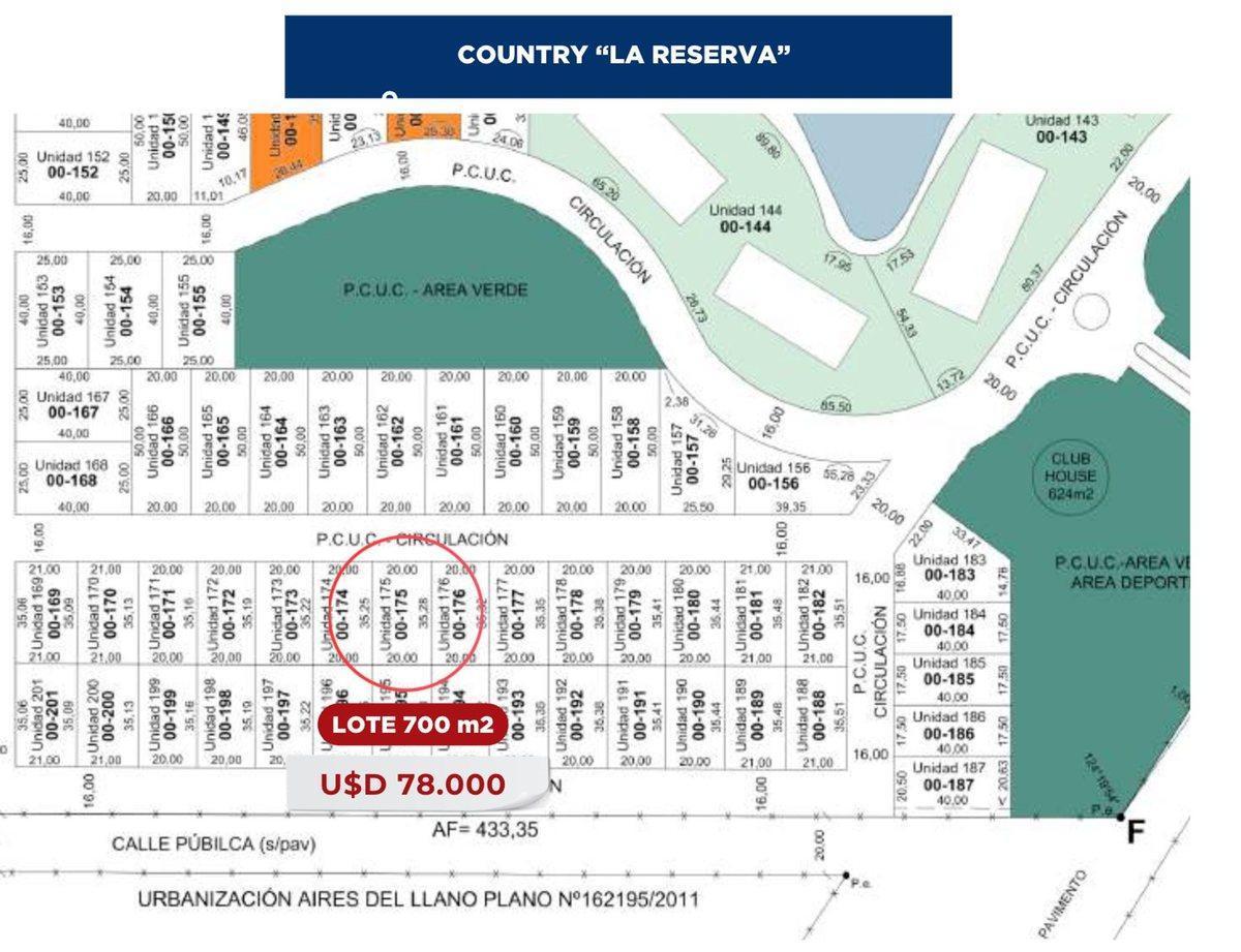 Foto de LOTE N°175 A LA VENTA EN LA RESERVA (700 m2), imagen 4