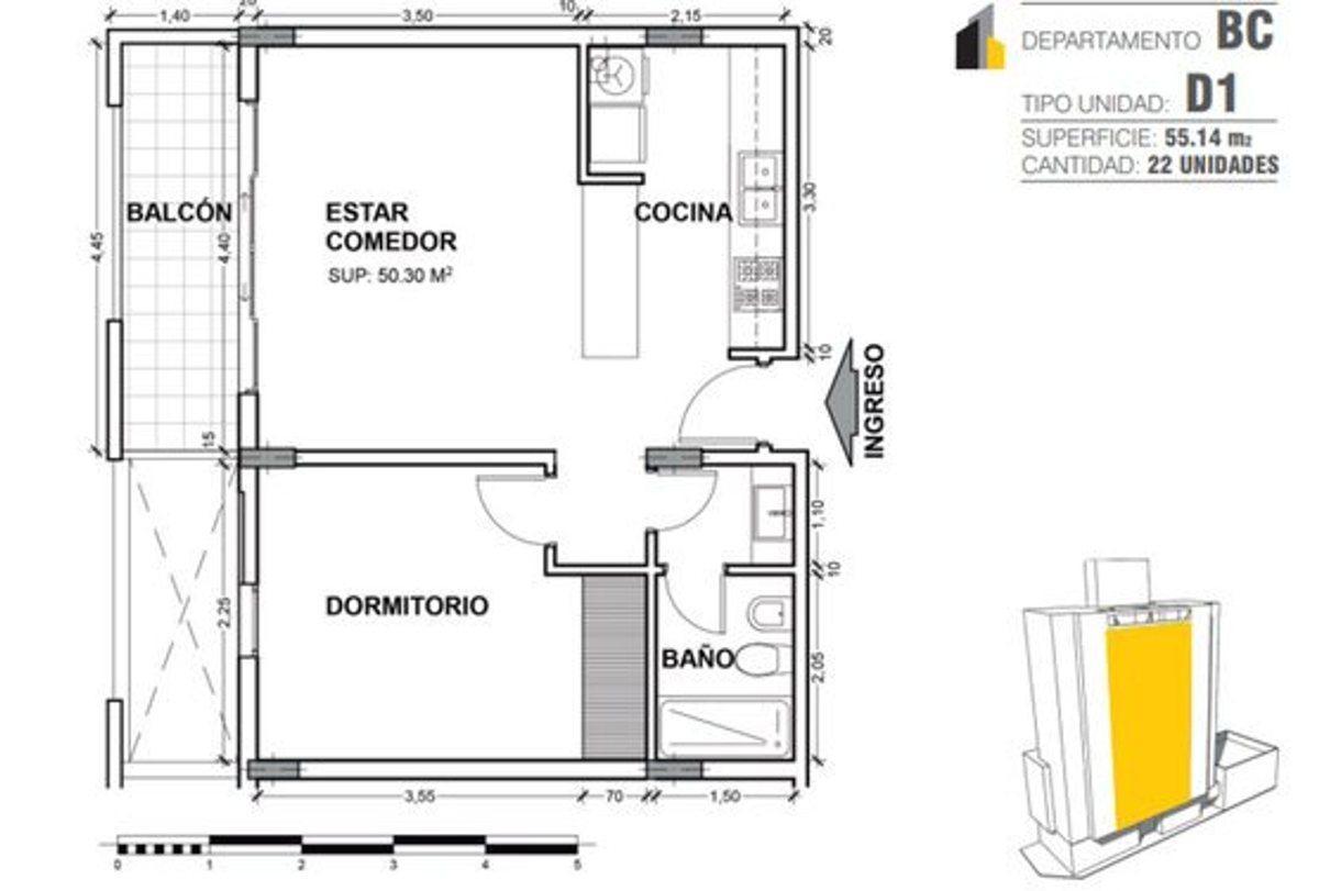 Foto de VENTA EN TORRE URQUIZA DEPARTAMENTO 1 DORMITORIO, imagen 5
