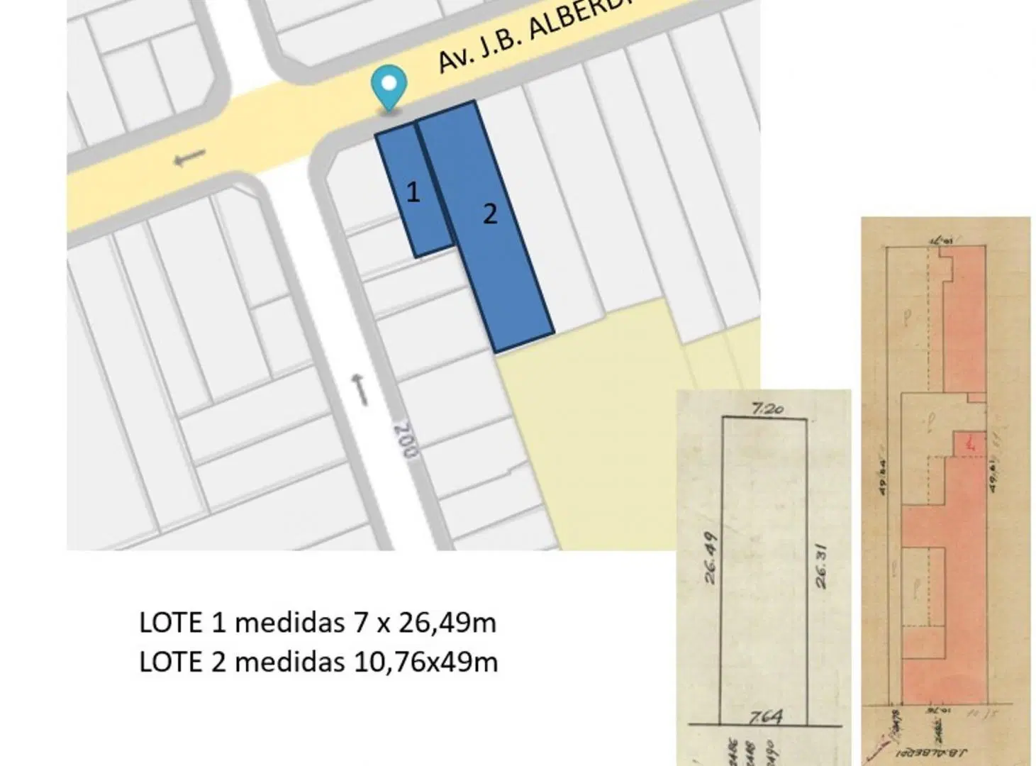 OPORTUNIDAD P DESARROLLO – LOTE DOBLE  AV.ALBERDI 2