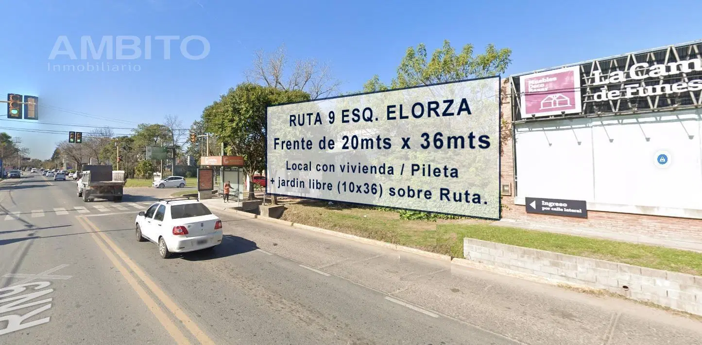 Venta ESQUINA sobre ruta en Funes RUTA 9 y ELORZA - Desarrollos Edificio Local Comercial Inversion 3