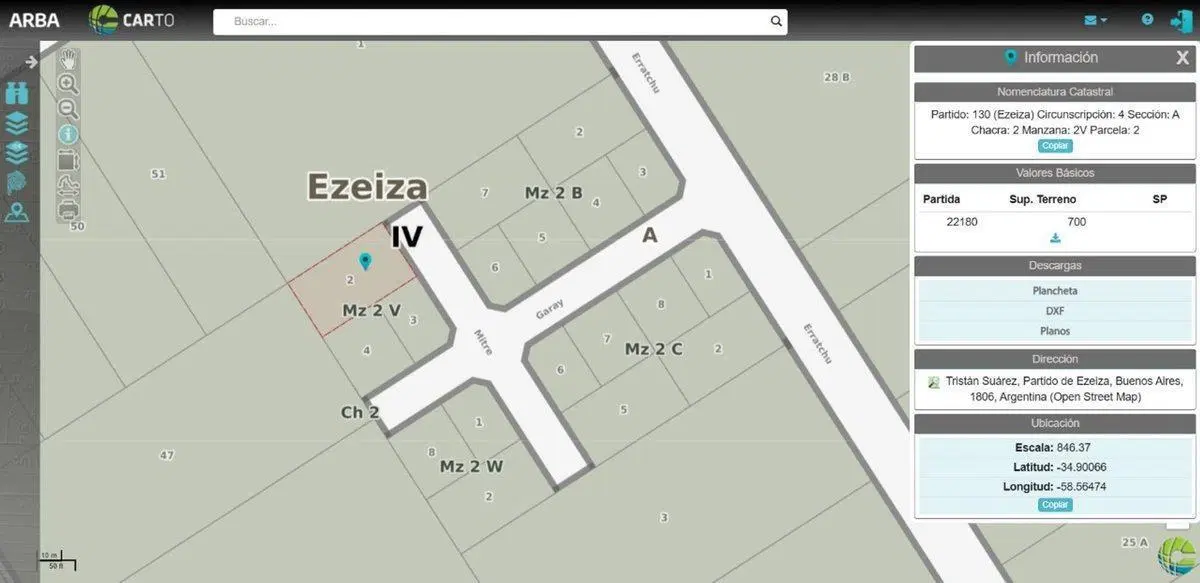 LOTE de 700 MTS2 EN VENTA EZEIZA TRISTAN SUAREZ 3