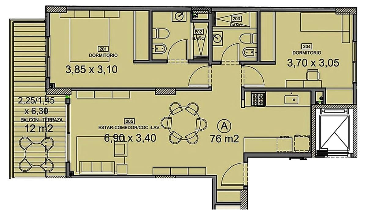 3 Ambientes | A Estrenar | Cochera