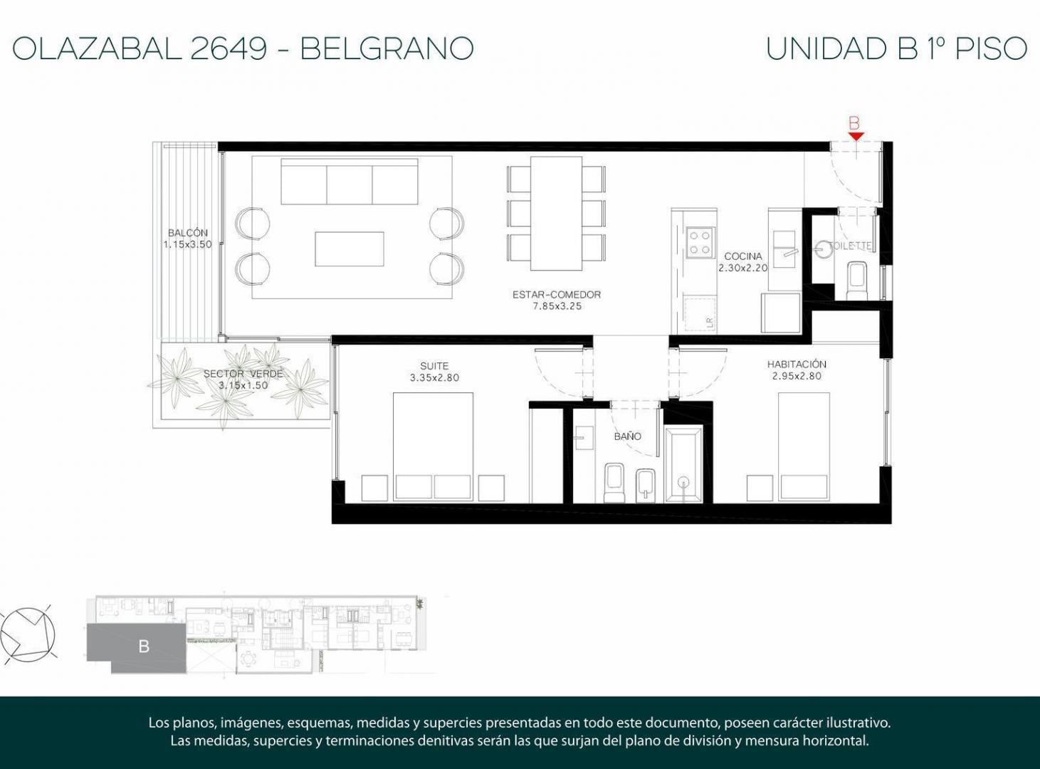 Venta Departamento 3 Ambientes en Belgrano, en Construcción
