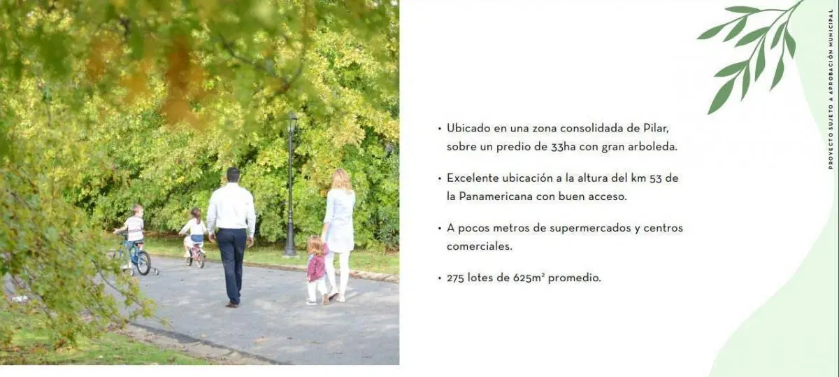 Lote en La Estela Pilar barrio cerrado 3