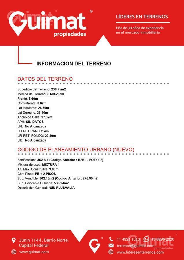 Terreno - Flores - Lideres en Terrenos - Guimat Propiedades 2
