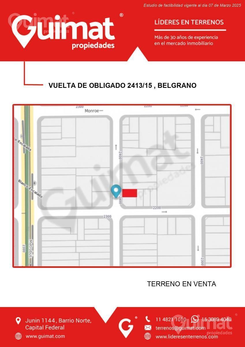 Terreno en Belgrano - Vuelta de Obligado y Blanco Encalada - Lideres en Terrenos 3