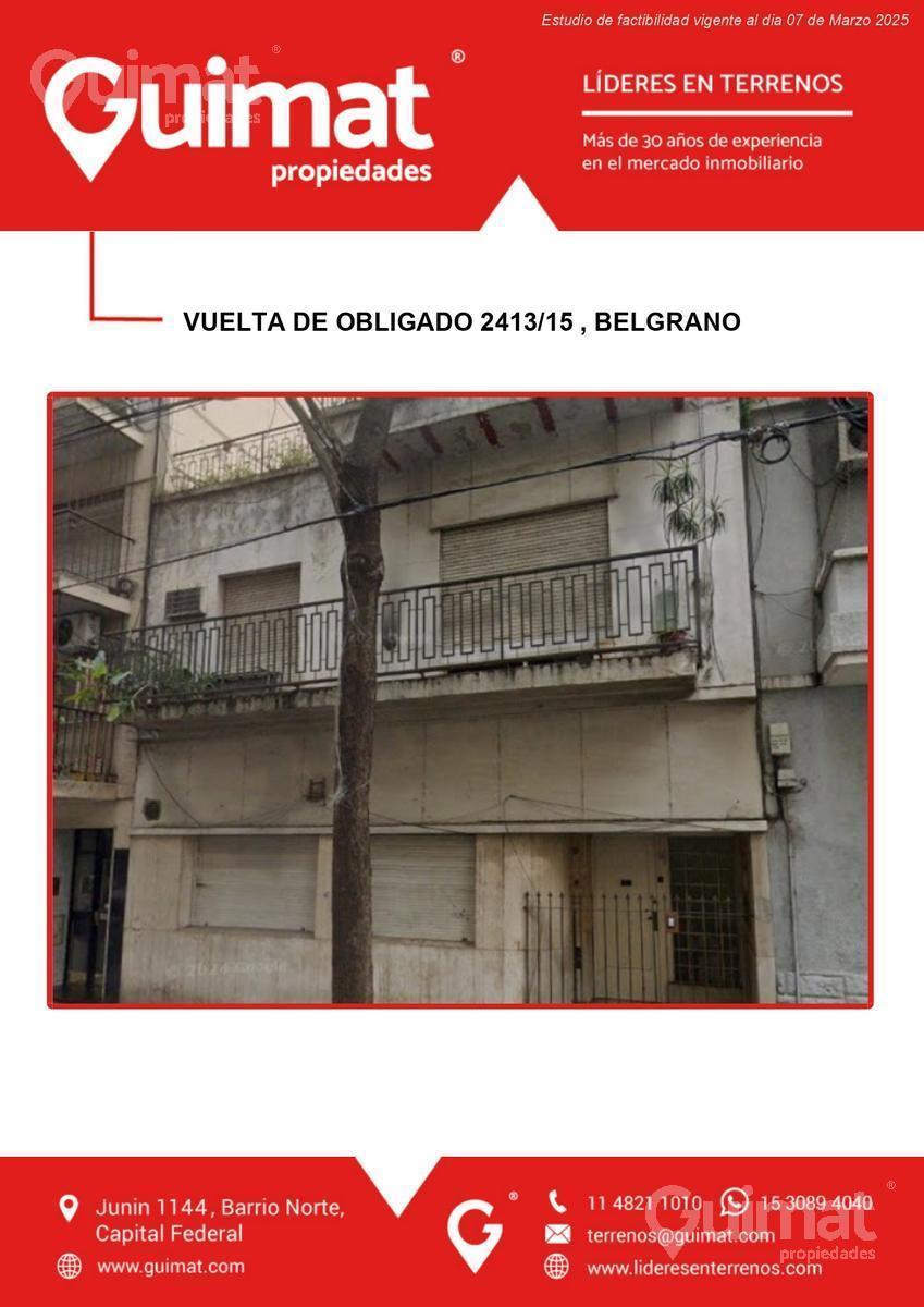 Terreno en Belgrano - Vuelta de Obligado y Blanco Encalada - Lideres en Terrenos 2