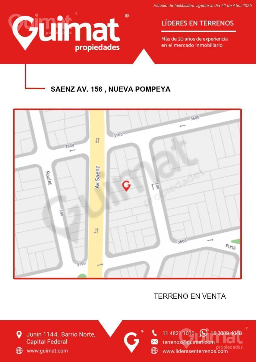 Excelente Terreno en Pompeya - Lideres en Terrenos 1