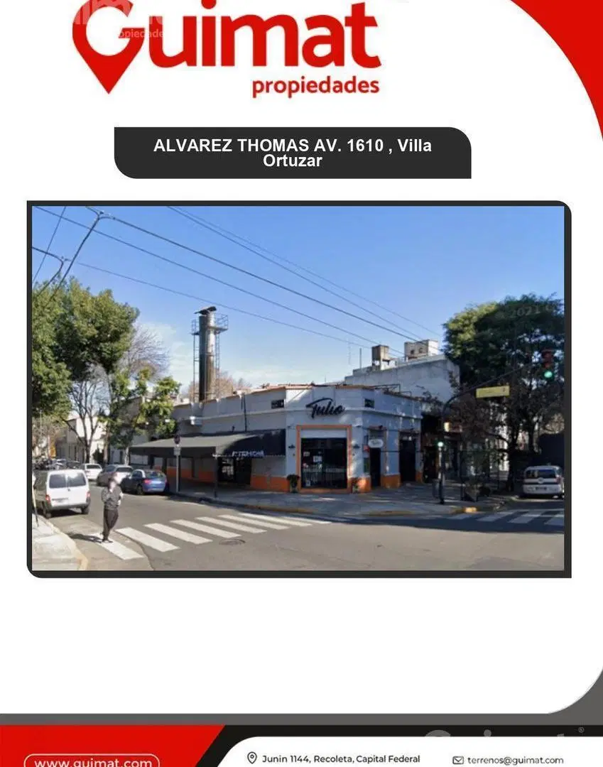 ALVAREZ THOMAS ESQUINA ESTOMBA - Excelente Terreno en Villa Ortuzar- Lideres en Terrenos 2