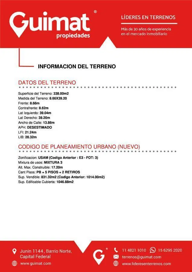 Terreno - Constitución - LIDERES EN TERRENOS - GUIMAT PROPIEDADES 2