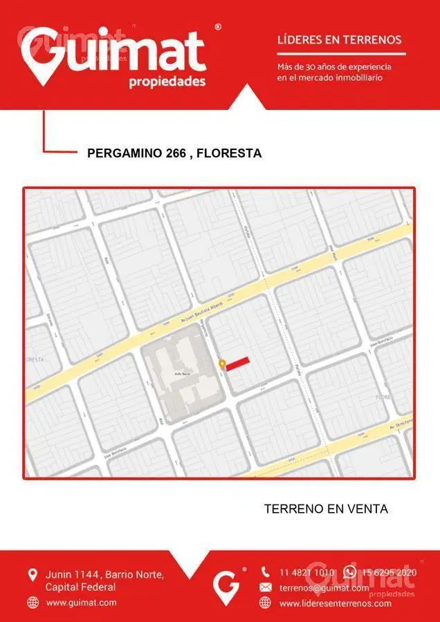 Excelente lote en Floresta, a Mrs de Alberdi, LIDERES EN TERRENOS! 4