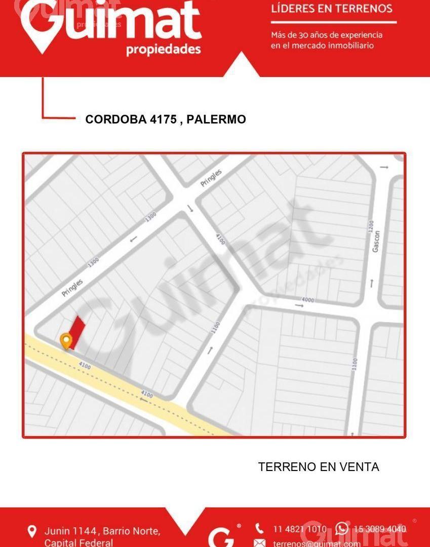 Excelente Terreno en Palermo- Lideres en Terrenos
