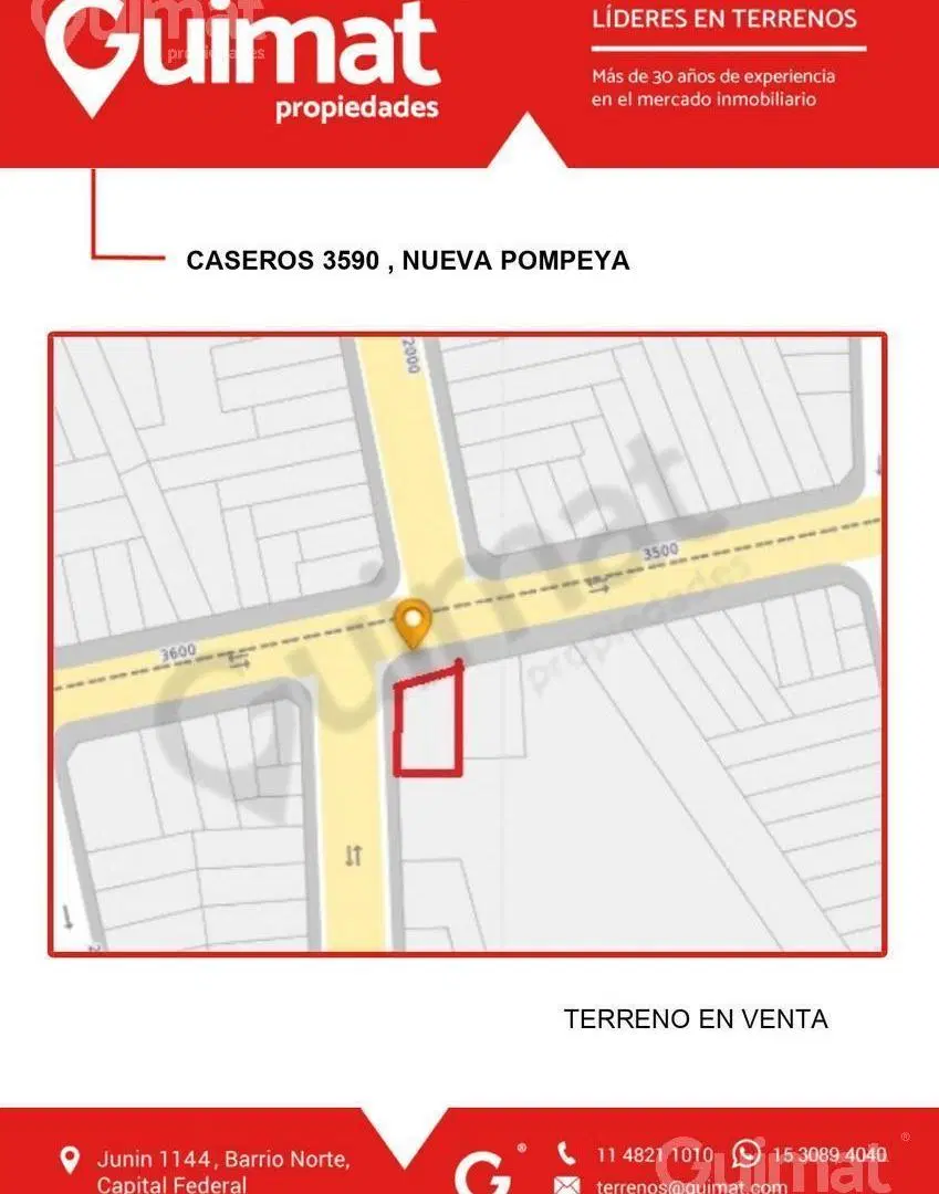Excelente Terreno en Pompeya- Lideres en Terrenos 2