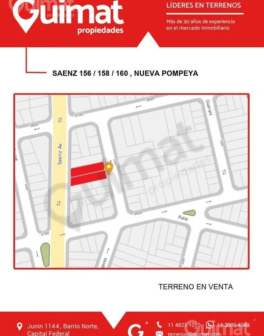 Excelente Terreno en Pompeya- Lideres en Terrenos 4