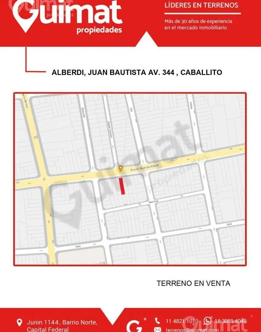 Excelente Terreno en Caballito- Lideres en Terrenos 3