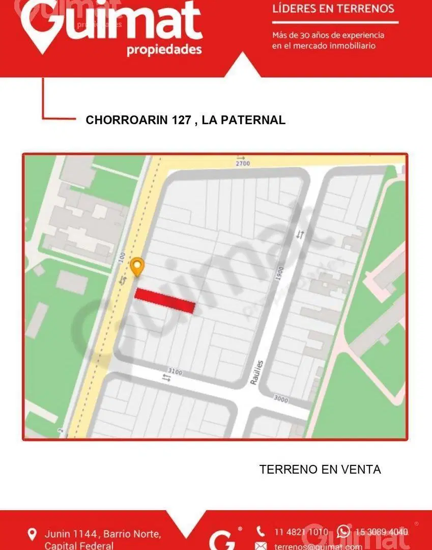 Excelente Terreno en Paternal- Lideres en Terrenos 2