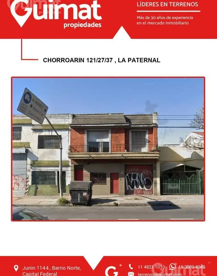 Excelente Terreno en Paternal- Lideres en Terrenos 2