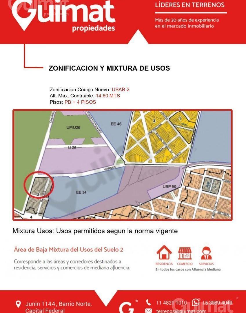 Excelente Terreno en Paternal- Lideres en Terrenos