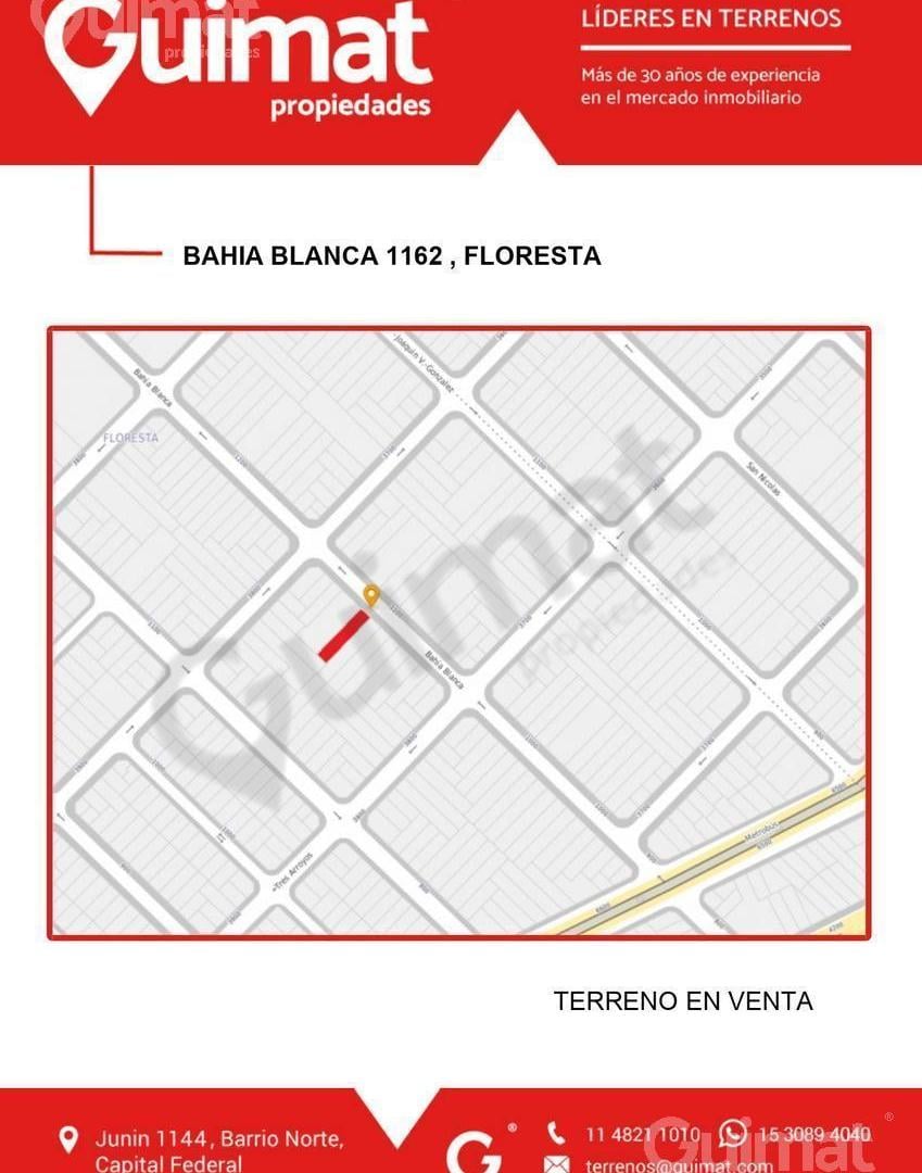 Excelente Terreno en Floresta- Lideres en Terrenos