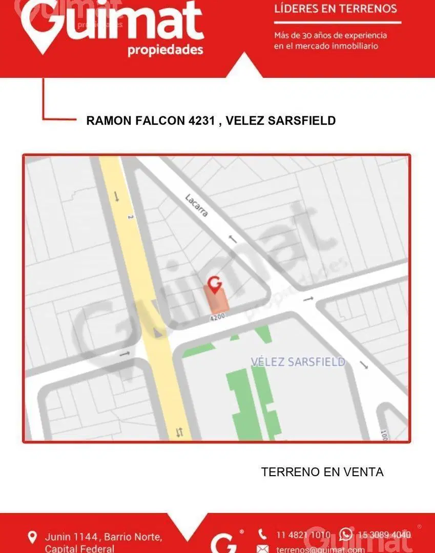 Excelente Terreno en Velez Sarsfield- Lideres en Terrenos 3