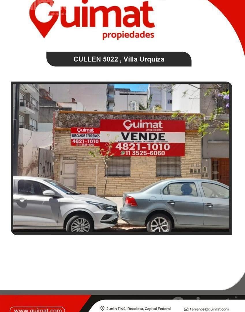Excelente Terreno en Villa Urquiza- Lideres en Terrenos
