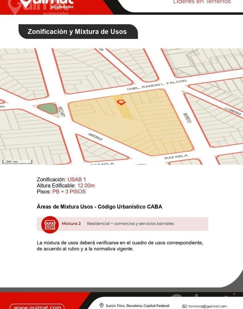Excelente Terreno en Velez Sarsfield- Lideres en Terrenos