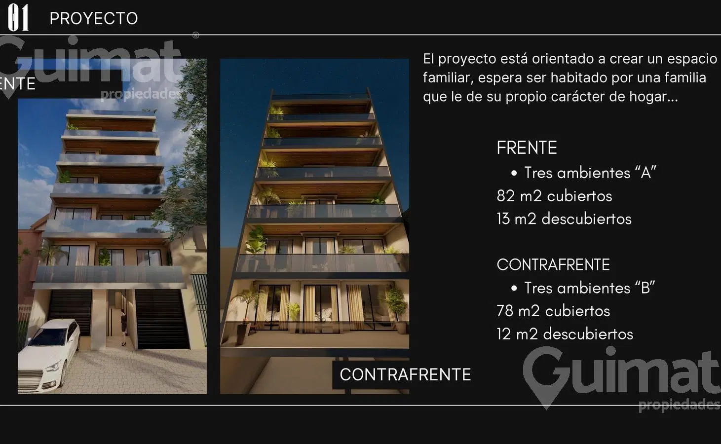 90m2 Semipisos de 3 Ambientes con balcon terraza, Blanco encalada y Tronador. 4