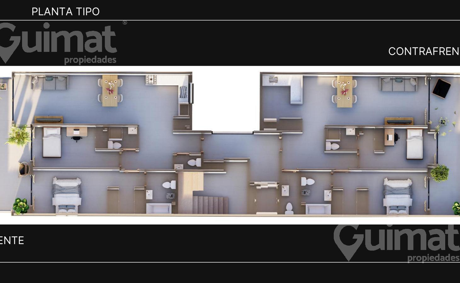 Foto de 90m2 Semipisos de 3 Ambientes con balcon terraza, Blanco encalada y, imagen 2
