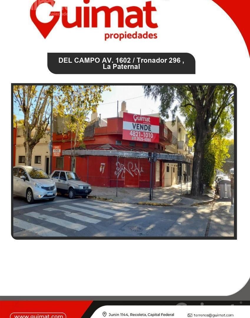 Foto de DEL CAMPO ESQUINA TRONADOR - Excelente Terreno en Paternal- Lideres en, imagen 2