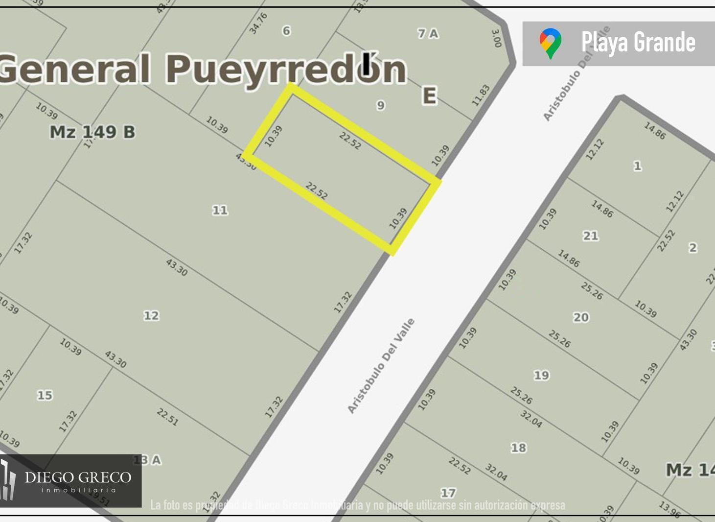 Lote para edificio Playa Grande R3