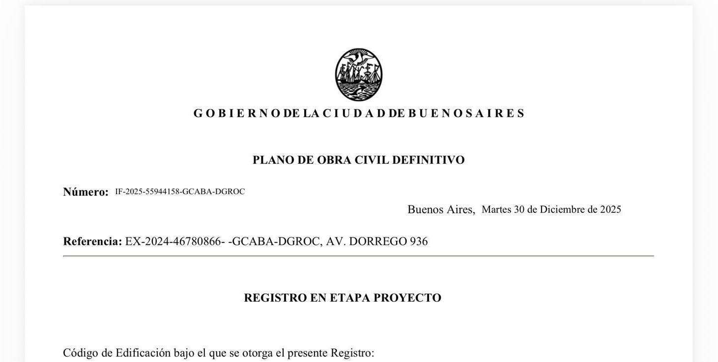Foto de PLANOS REGISTRADOS!!! SUPERFICIE A CONSTRUIR VENDIBLE: 3.300 MTS, imagen 2