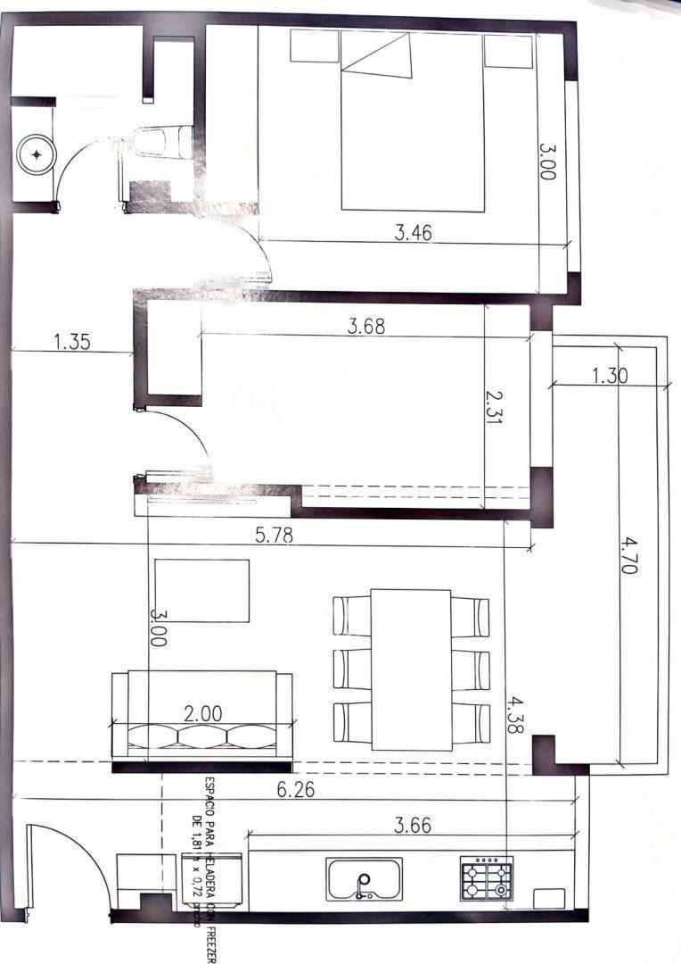 Foto de V. DEVOTO A 150M2 DE PLAZA ARENALES VENTA 3 AMB CON ESPACIO GUARDACOCHE, imagen 2