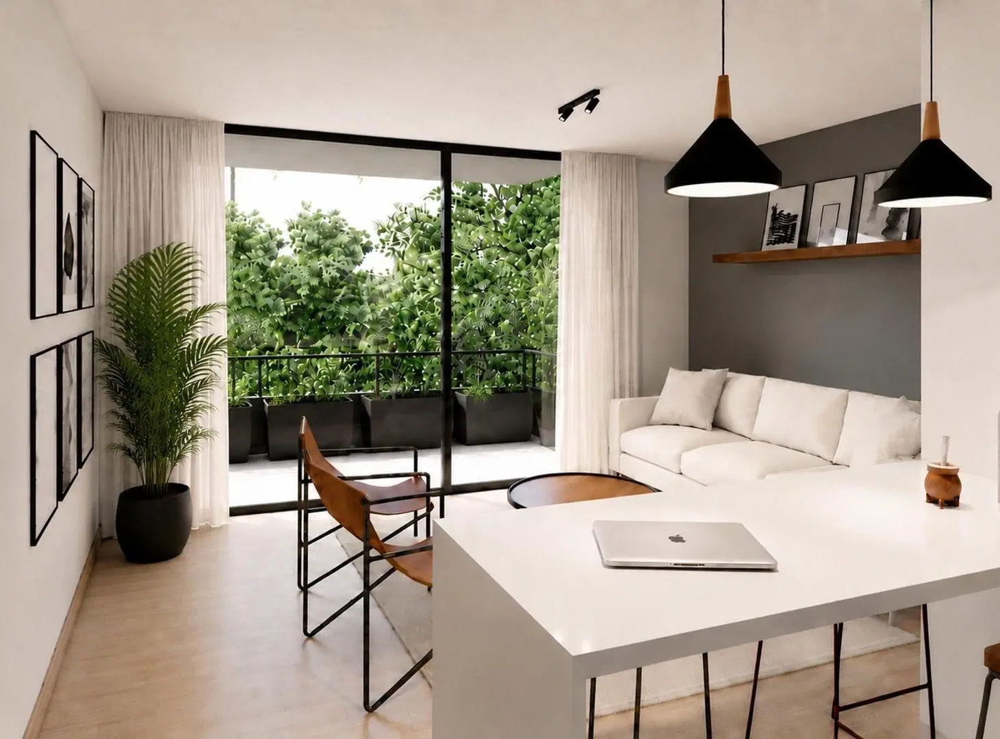 Departamento en pozo de 2 ambientes en Victoria 2