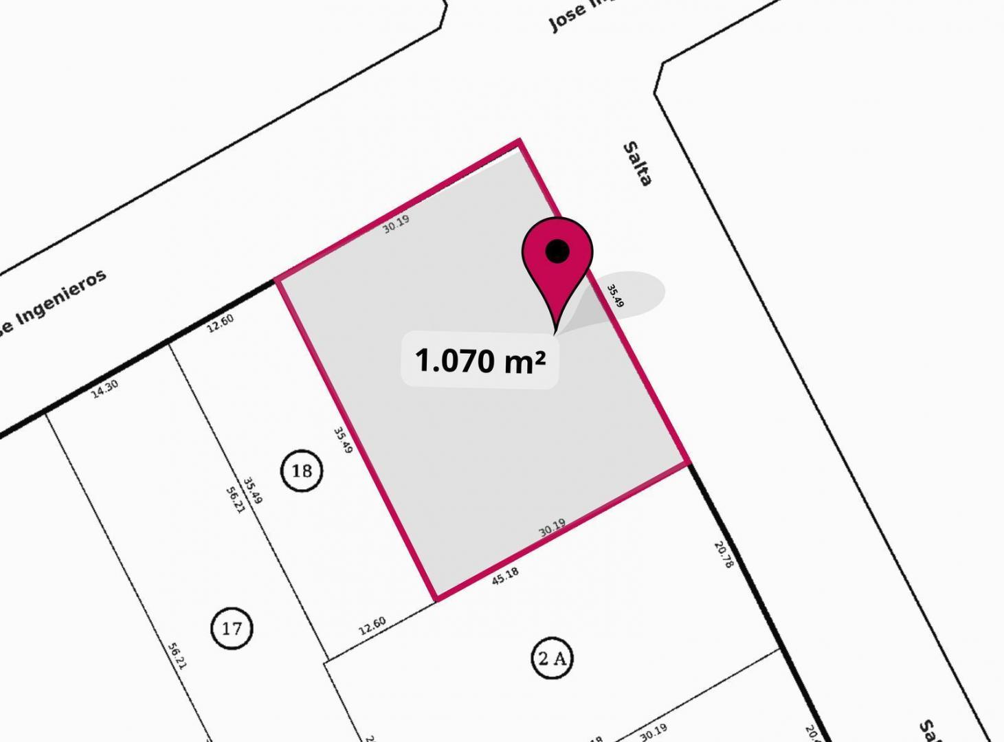 Terreno / Lote en Venta de 1.070 m² en La Lucila