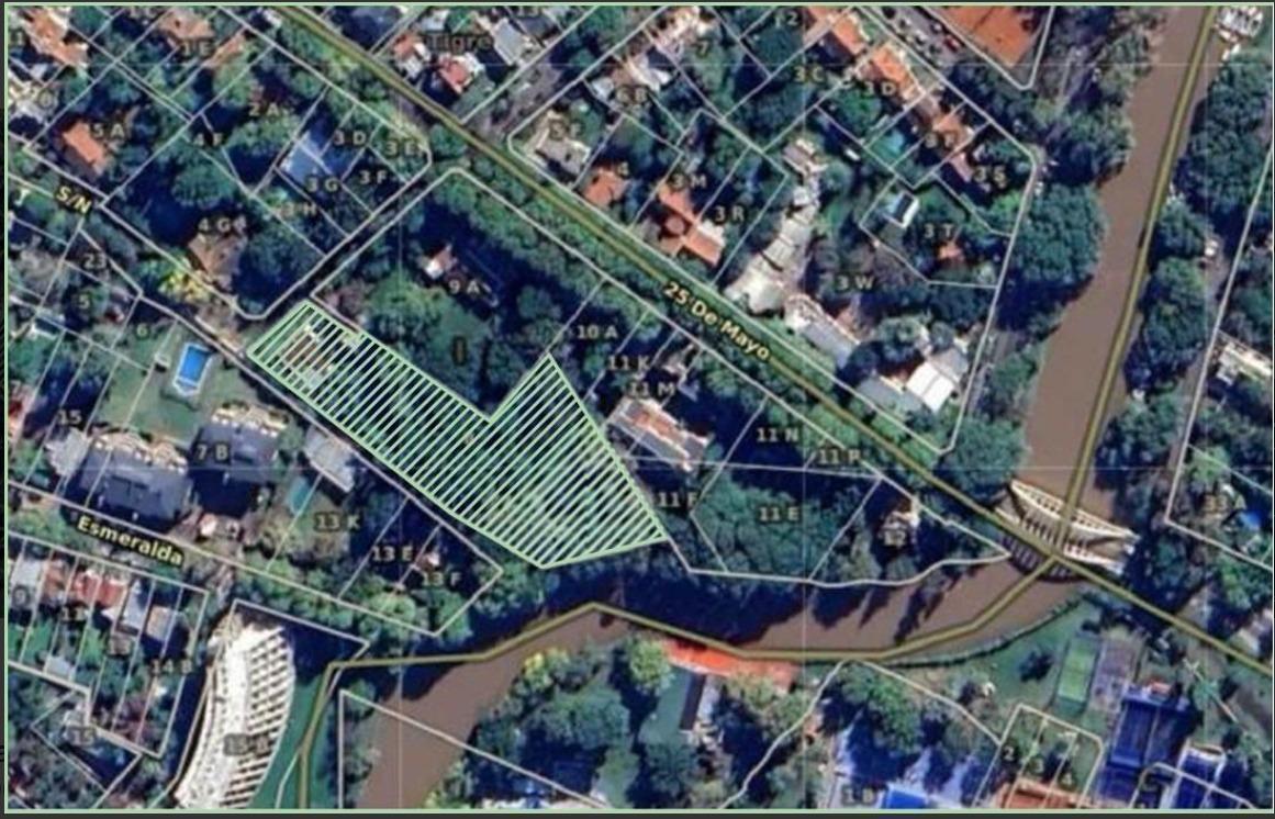 Terreno en Venta Apto Desarrollo con costa sobre el río Tigre, En Tigre