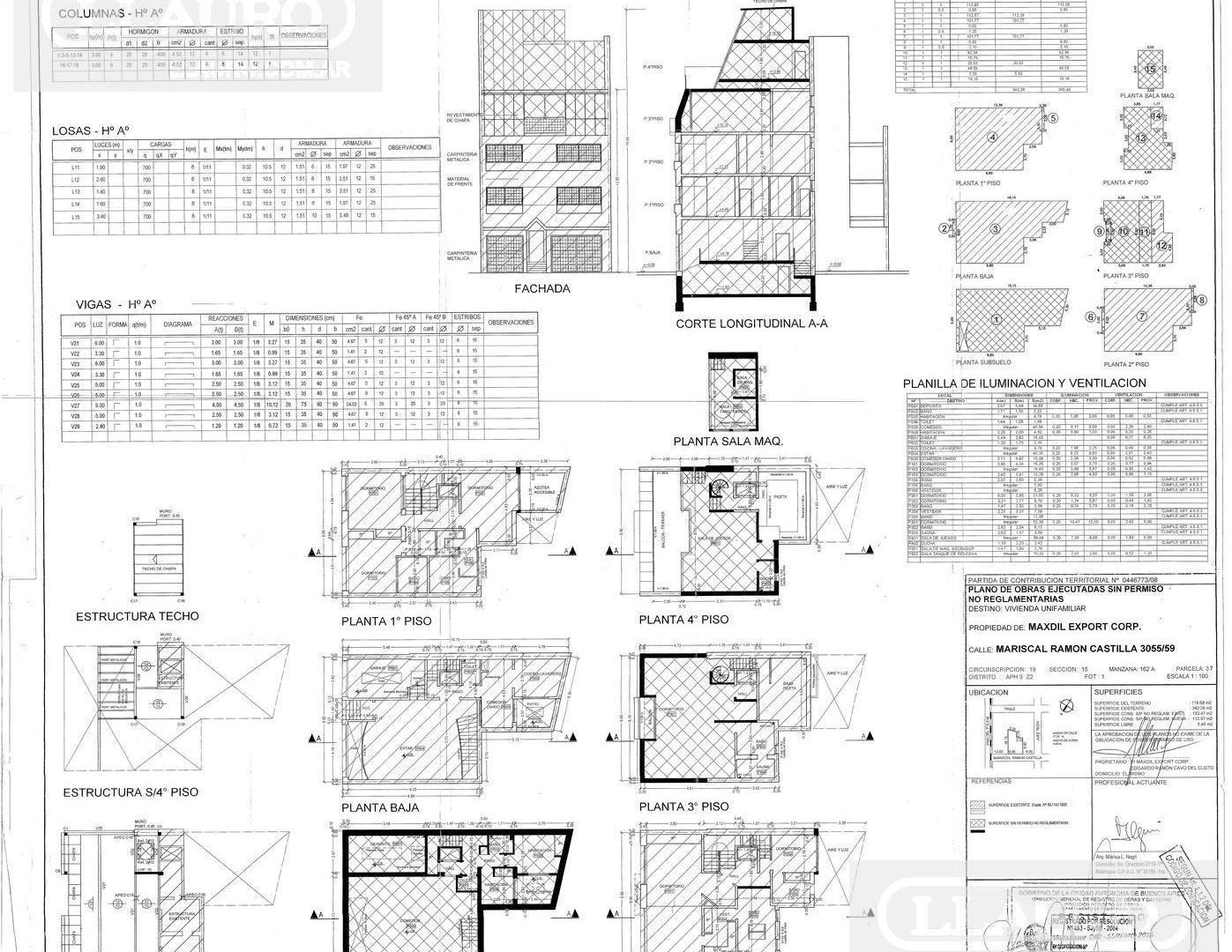Ramon Castilla esquina Juez Tedin Casa 4 plantas en Palermo Chico en venta