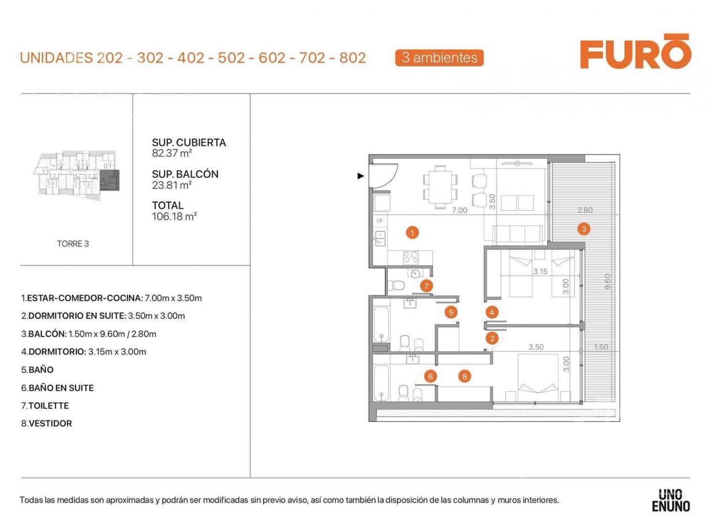 Departamento 3 Ambientes en Furo Buenavista - Full Amenities