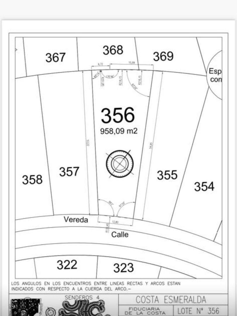 Terreno en  Costa Esmeralda  barrio Senderos 4