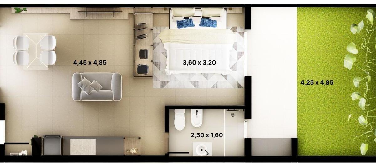 Dúplex 1 Amb con Piscina y Solarium en Complejo Al - Mar - Las Gaviotas 2